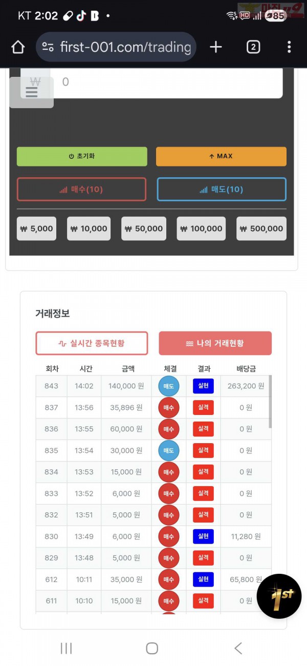 퀸즈점 수익인증