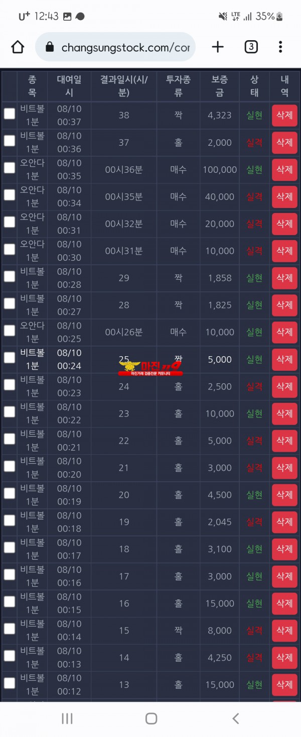 창성스탁 댄디점 수익인증