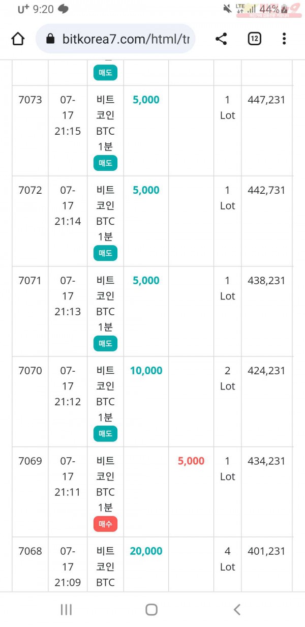 비트코리아하나지사수익인증