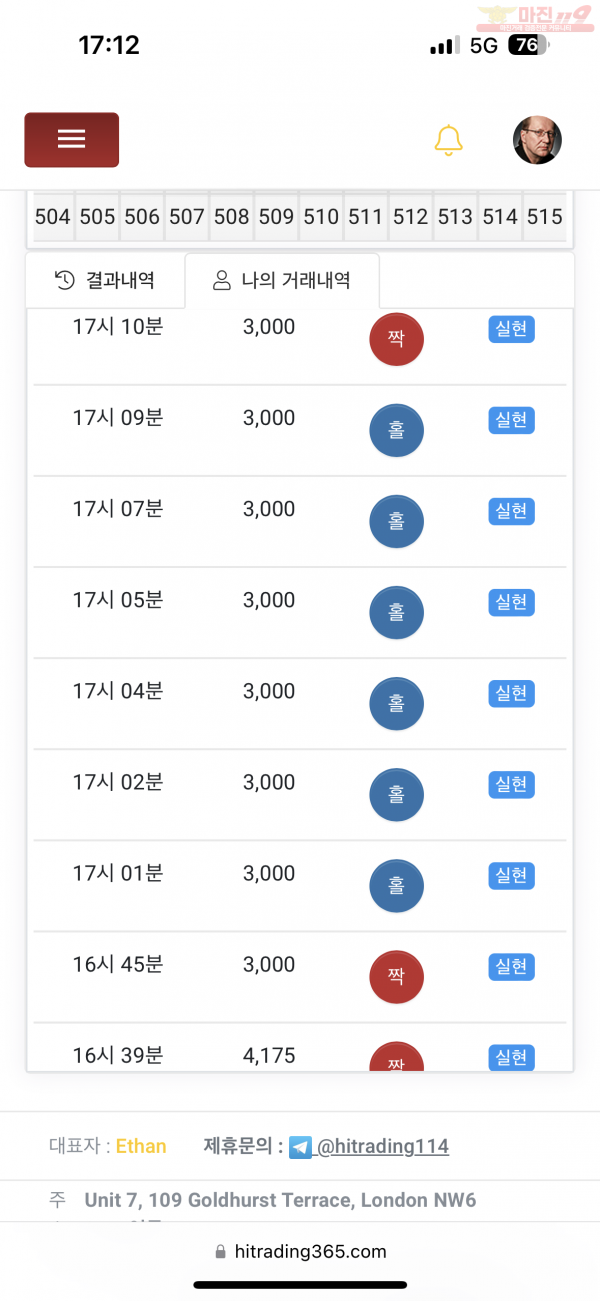 하이트레이딩 777점 연승인증 합니다