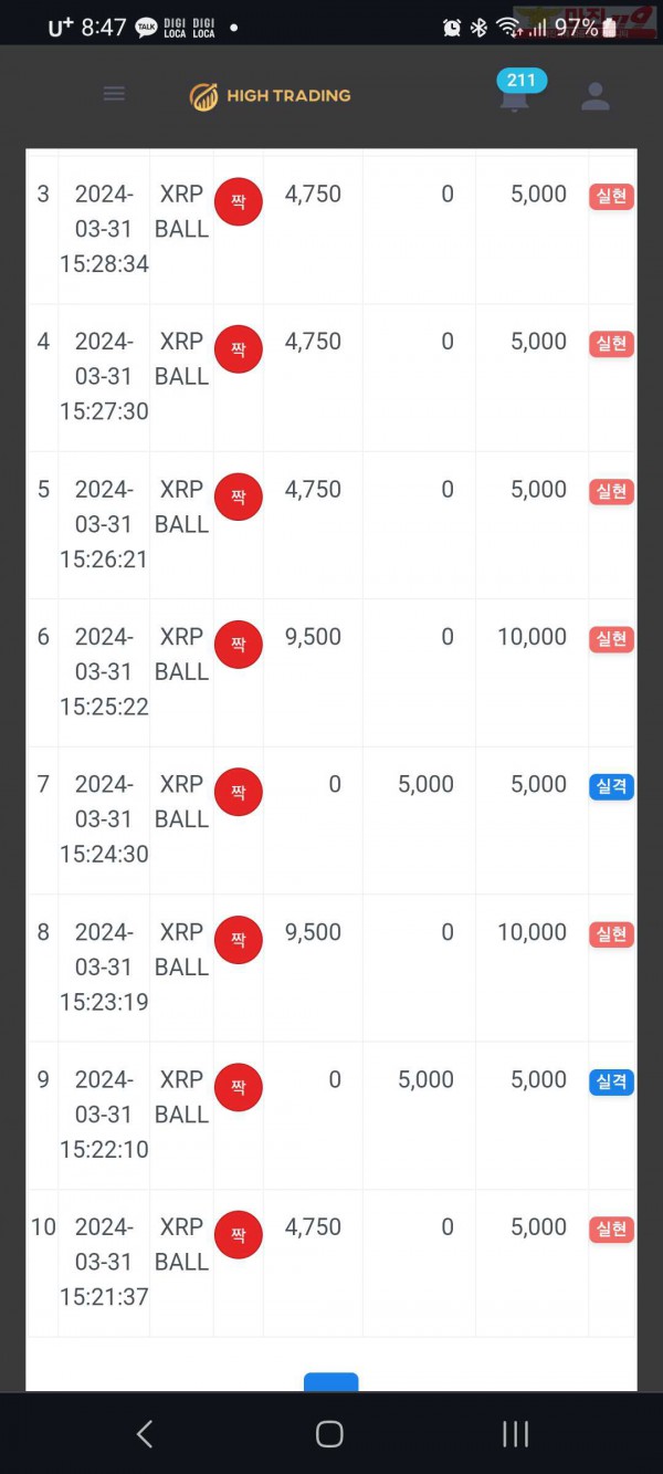 하이국대점 수익인증