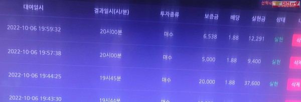 창성 777점 수익인증