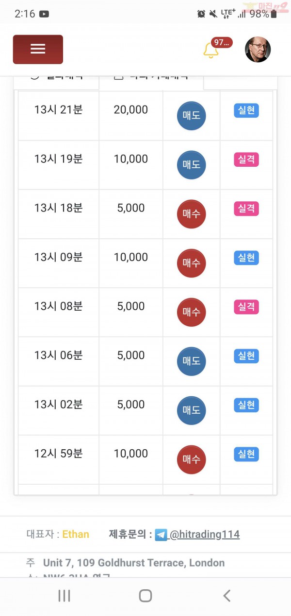 하이트레이딩 일등점 수익인증
