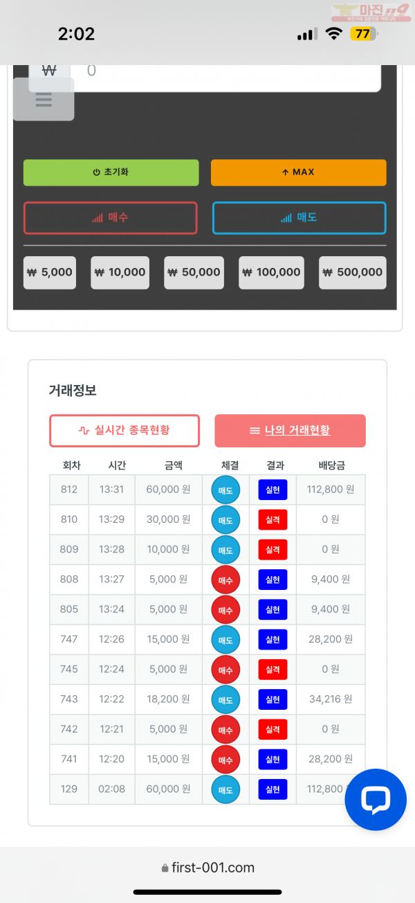 한국점 수익인증