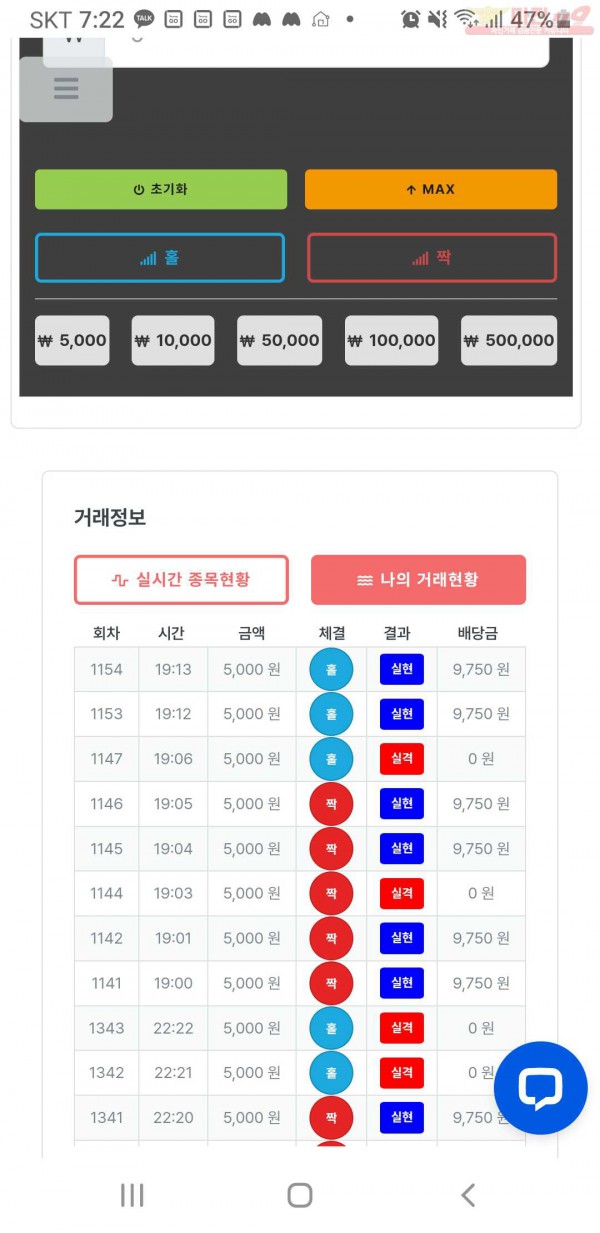 퍼스트  한국점  수익인증