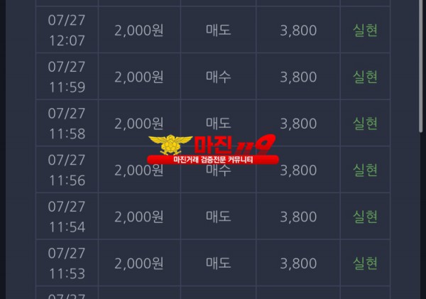 창성 실현점 수익인증