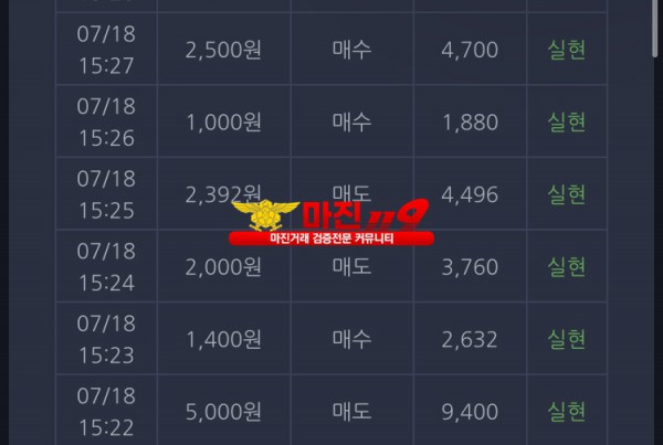 창성 실현점 수익인증