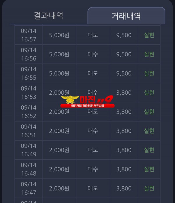 창성 실현점 수익인증
