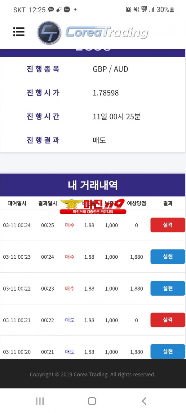 코리아 신뢰점 수익 인증