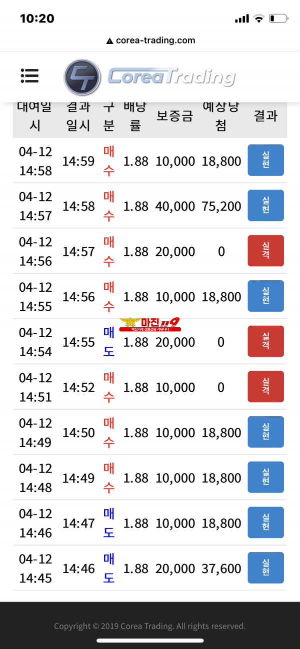 코리아 fx 통일지사점 수익인증