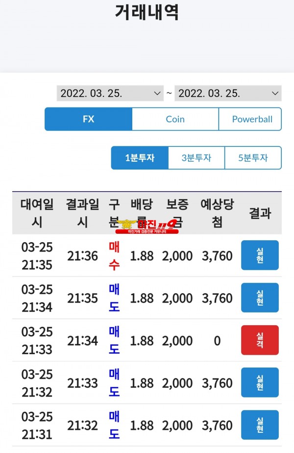 코리아 통일점 수익인증