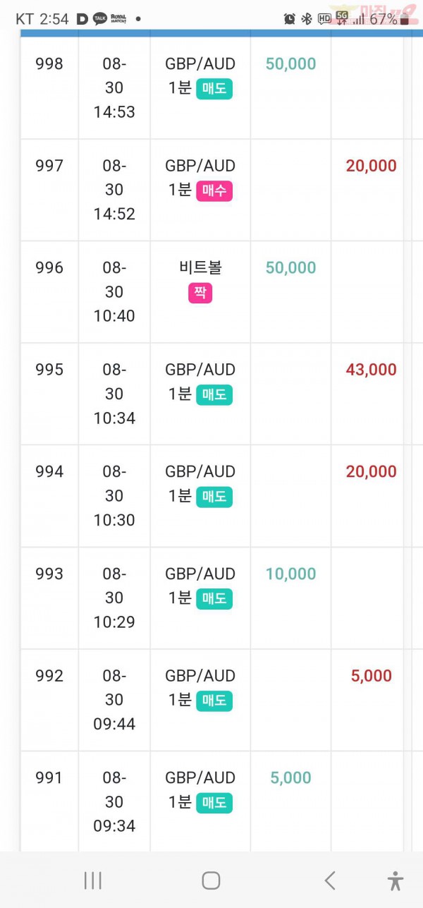 수익인증 페이백점
