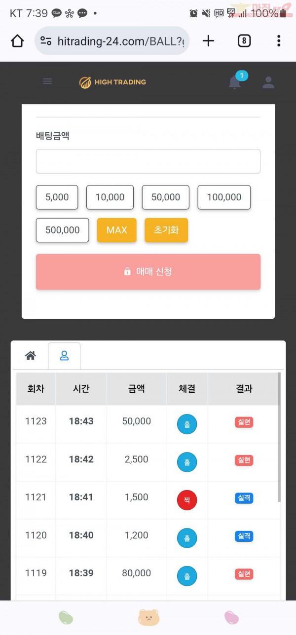 하이트레이딩777점히
