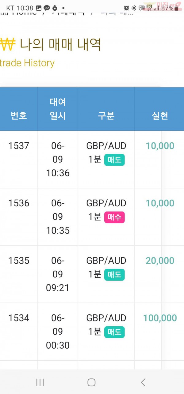 수익인증 페이백점
