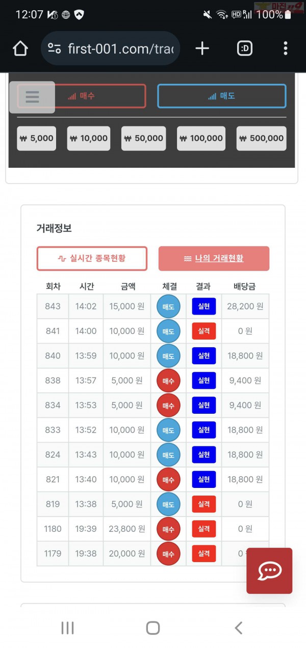 퍼스트 한국점 수익인증