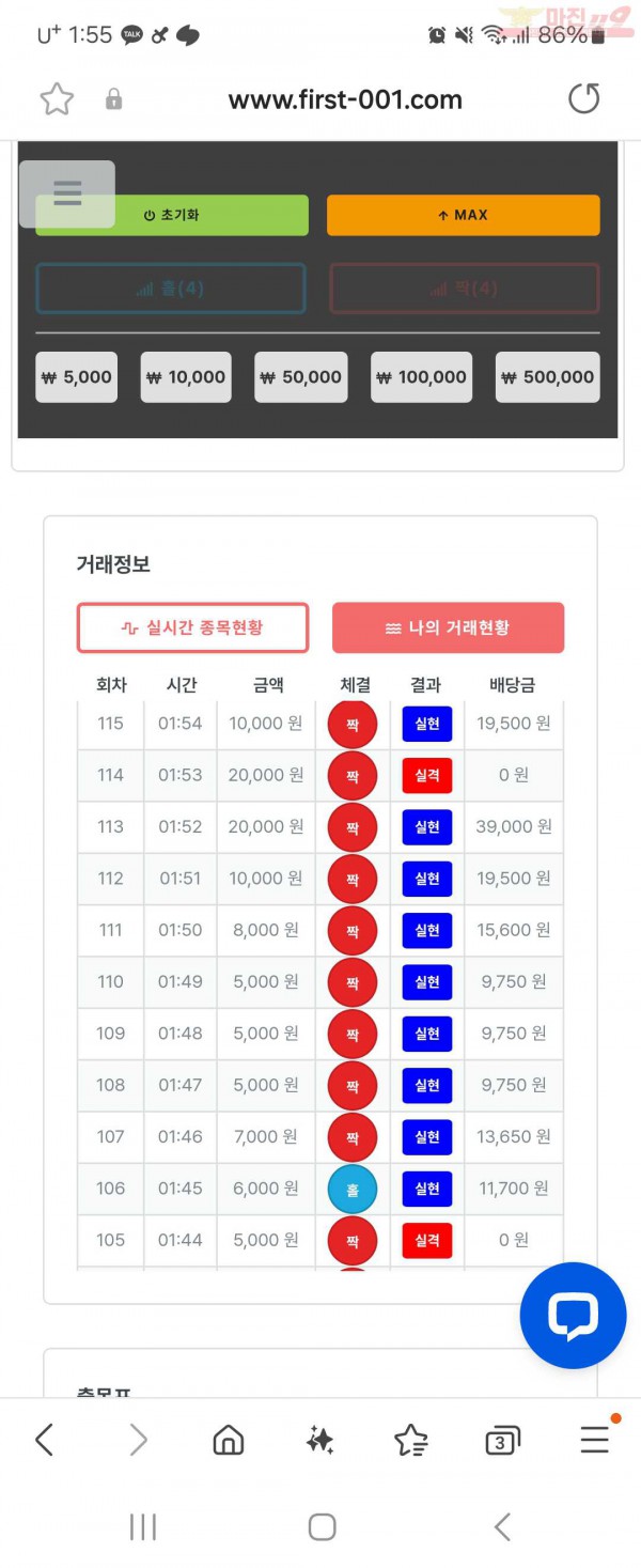 퍼스트 퀸즈점 수익인증