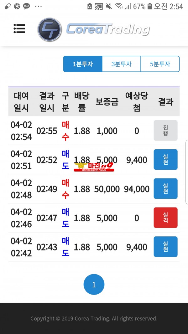 코리아통일지사수익인증