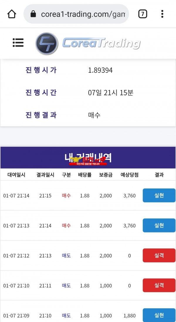 코리아 신뢰점 수익인증