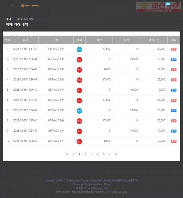 하이트레이딩 태명점 수익인증