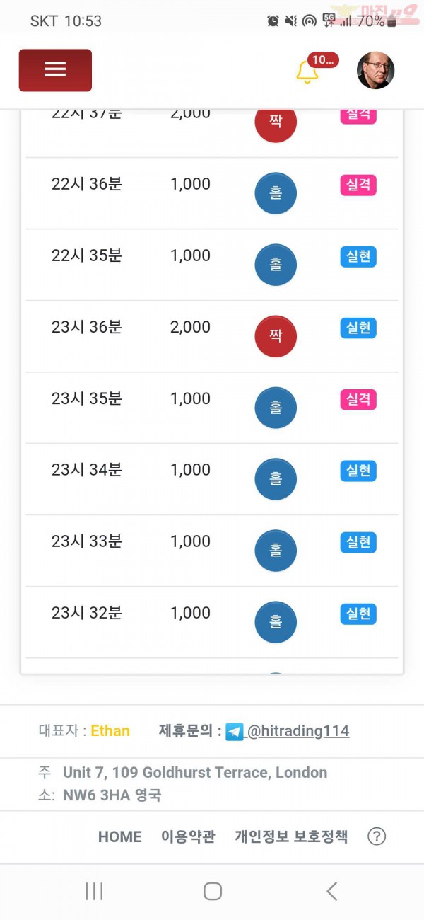 하이트레이딩 국대점 수익인증