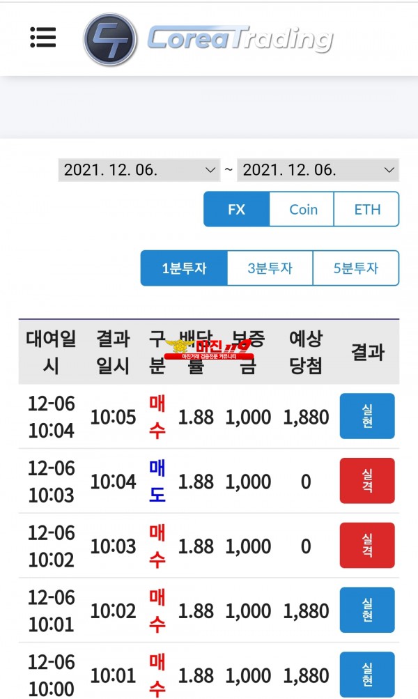 코리아 신뢰지사 모닝수익