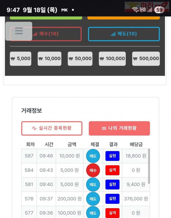 퍼스트트레이딩 신뢰점 9/18목 수익인증