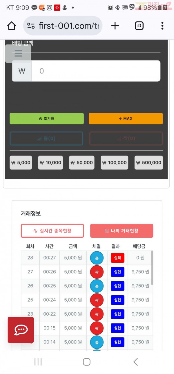 신뢰점 수익인증과 연승