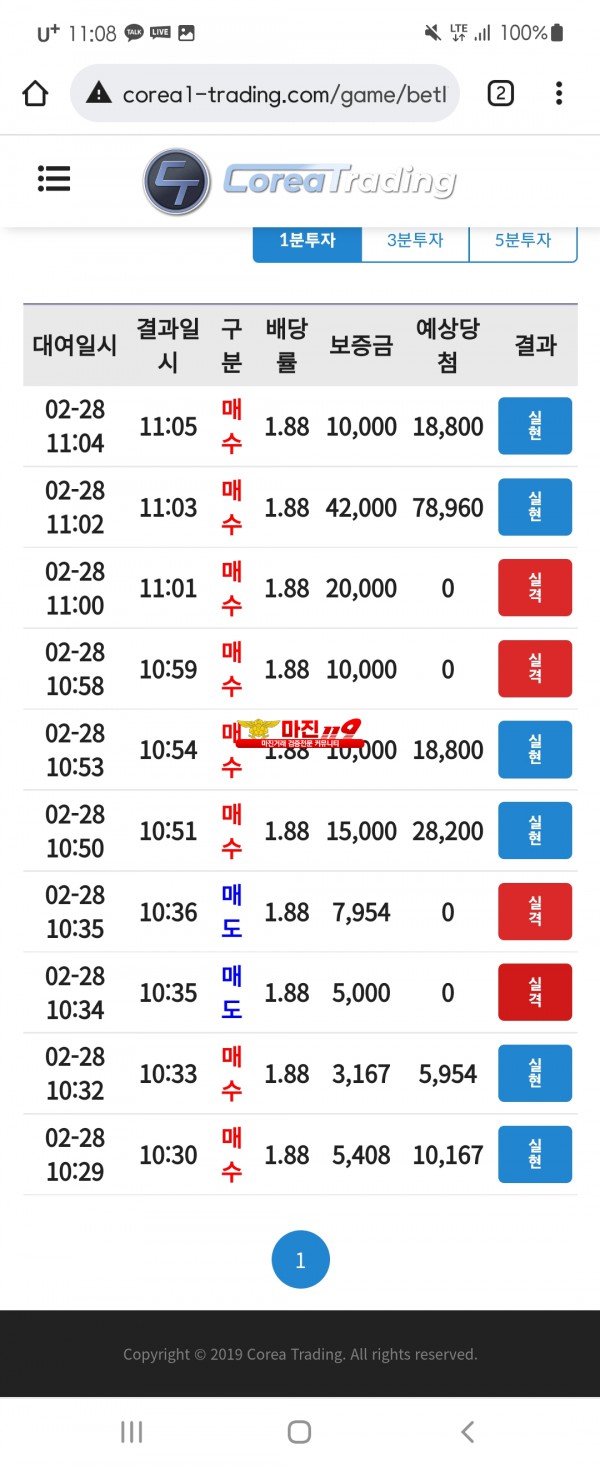 코리아 댄디점 수익인증