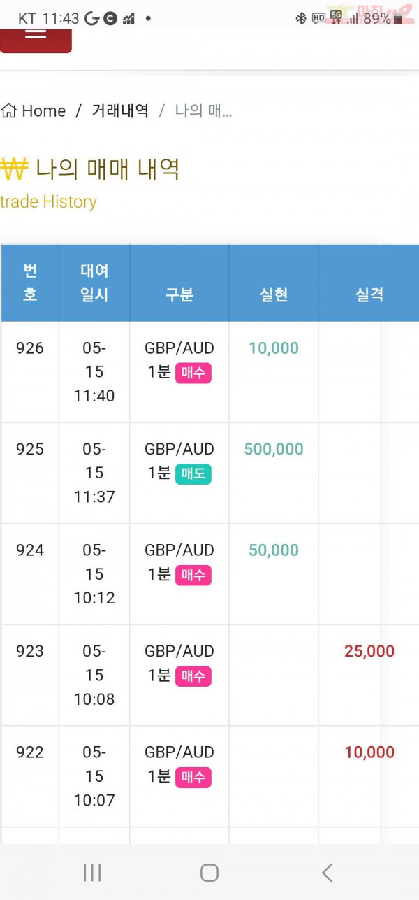 수익인증 페이백점