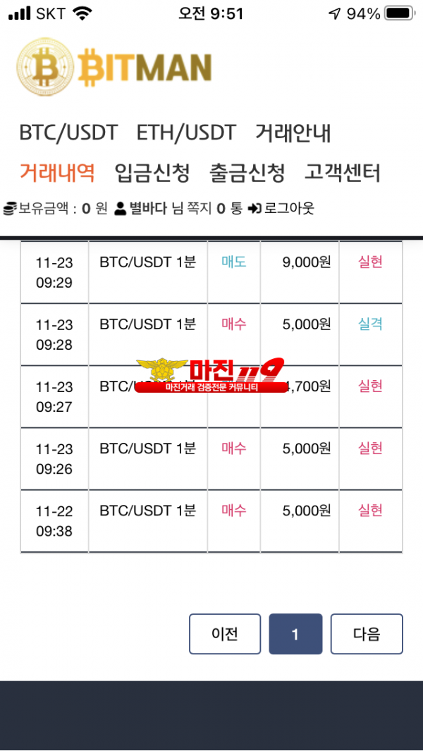 비트맨 신뢰지사 수익인증