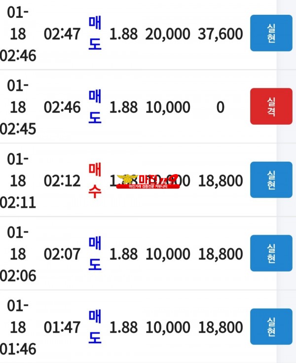 코리아 통일지사 수익인증입니다