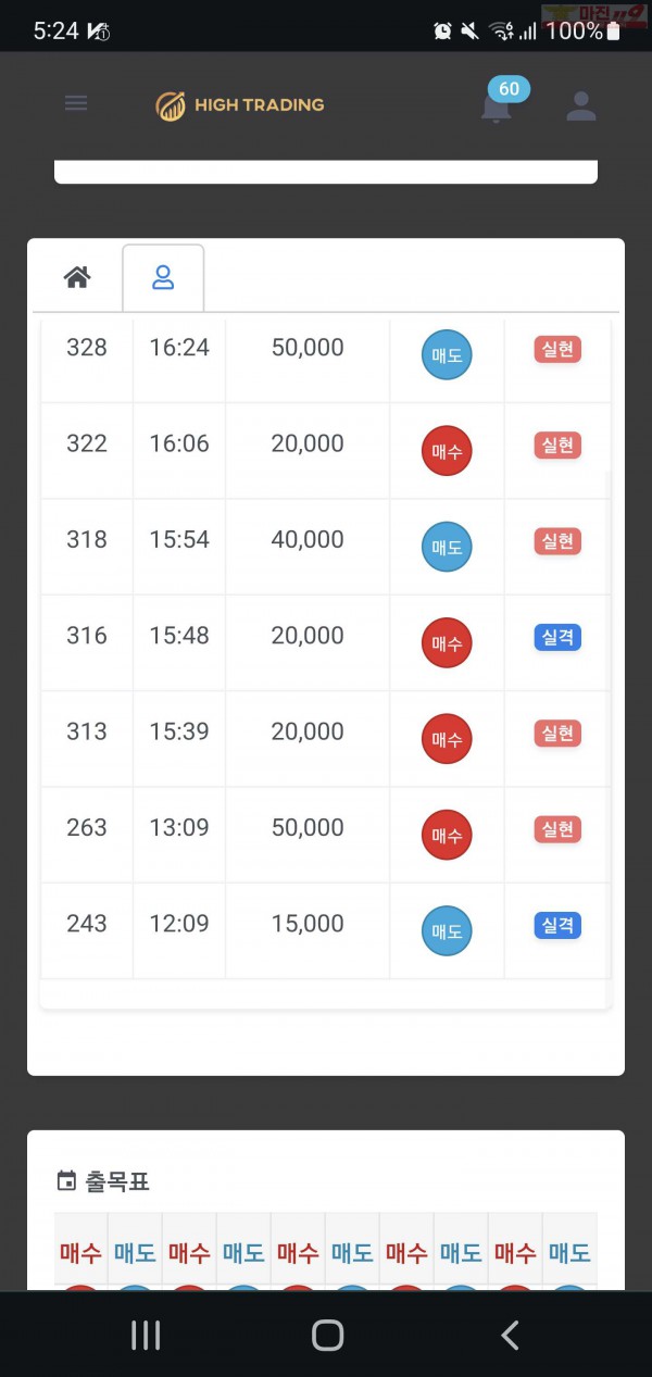 하이트레이딩 일등점 수익인증