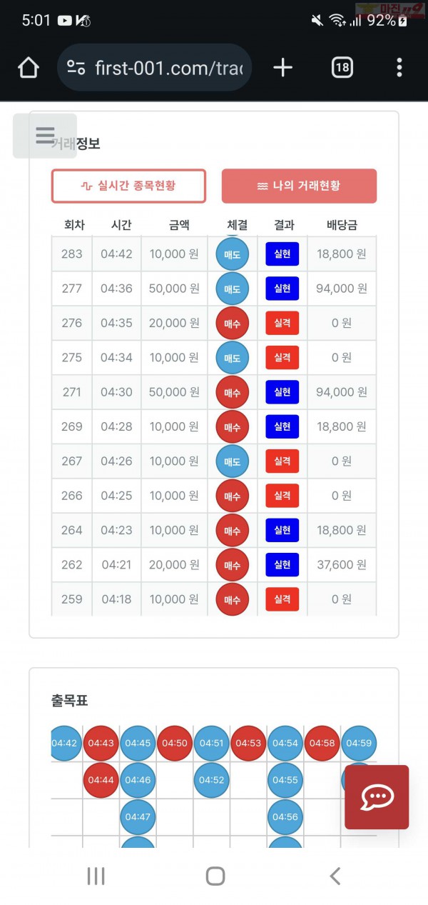 퍼스트 한국점 수익인증