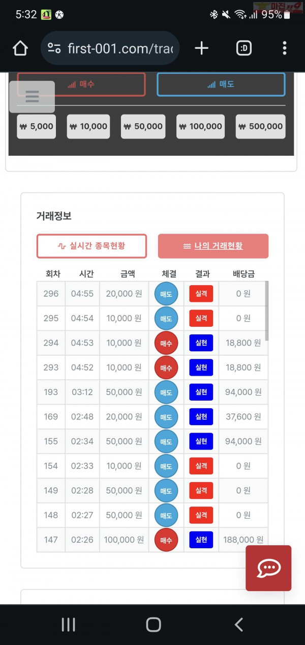 퍼스트 한국점 수익인증