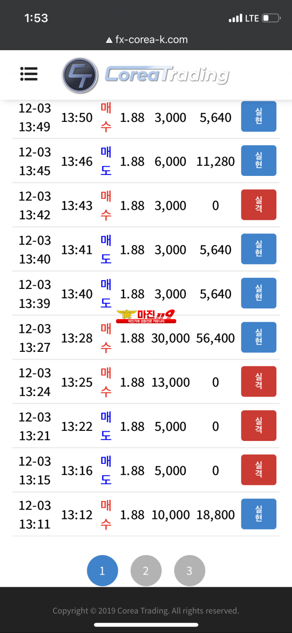 코리아 신뢰지점 수익인증