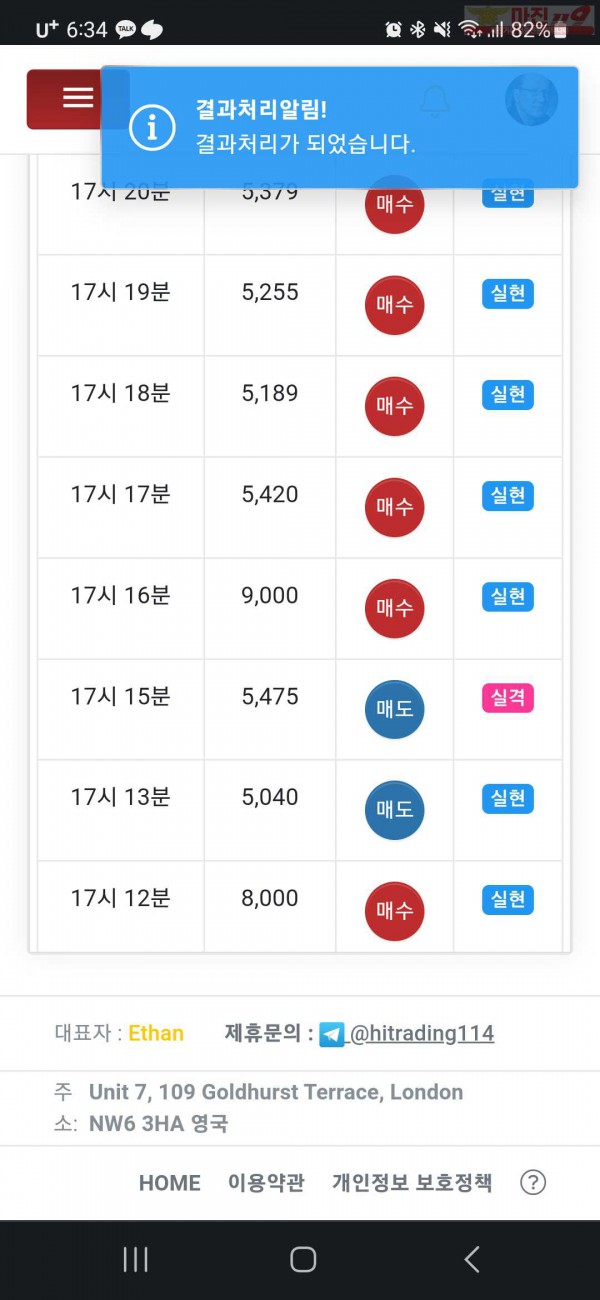 하이트레이딩 777점 수익인증입니다