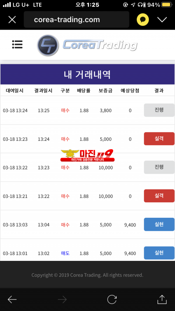 코리아트레이딩 대장점 123 수익인증