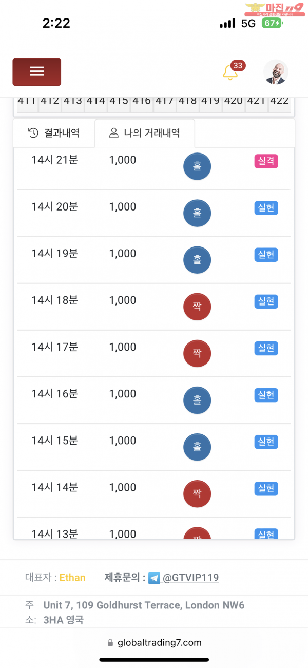 글로벌 댄디점 수익 인증