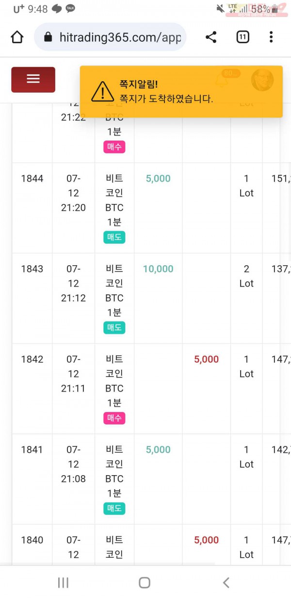 하이트레이딩 777점 수익인증