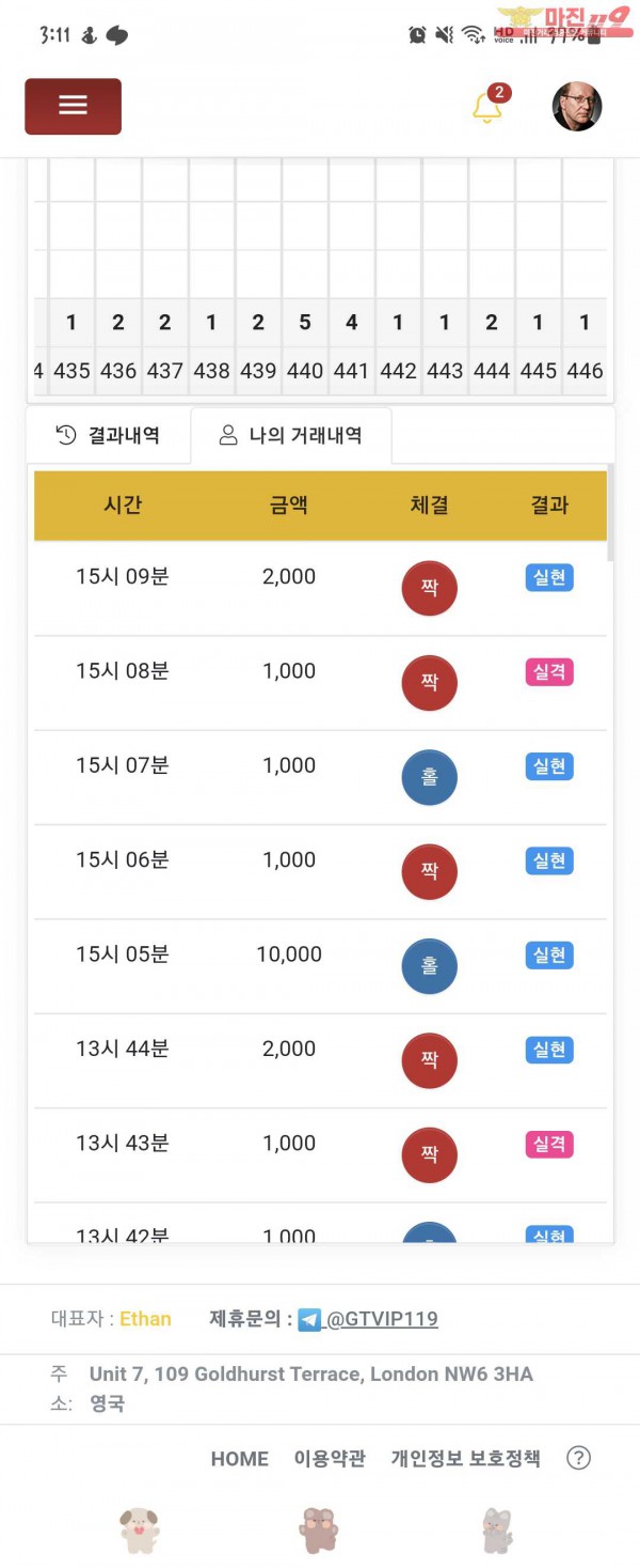 국대점 수익인증