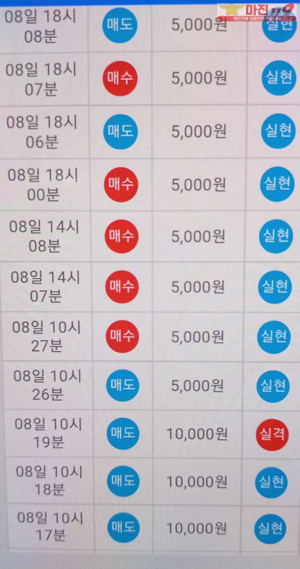 메가라이브 신화점 수익인증