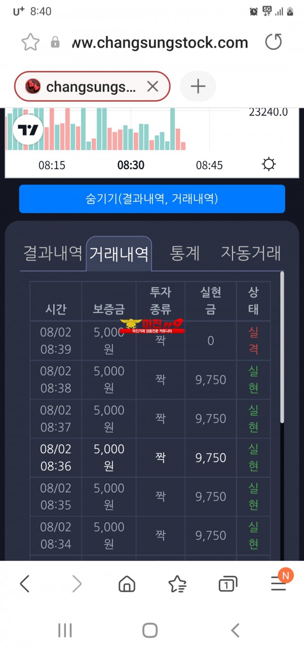창성 777점 수익인증