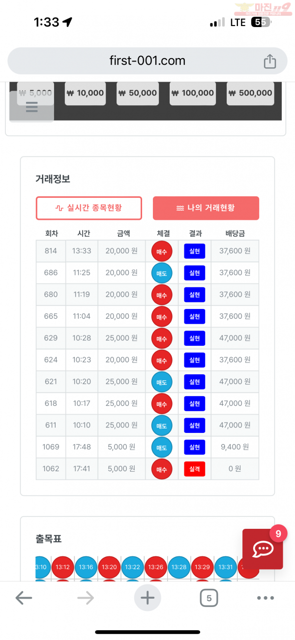 퍼스트 한국점 수익인증