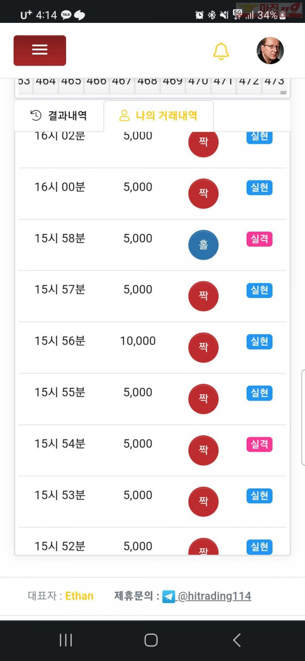 하이트레이딩 777점 수익인증입니다
