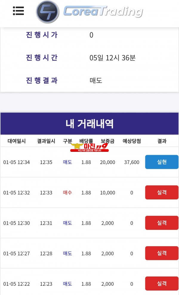 코리아 신뢰지점 수익인증