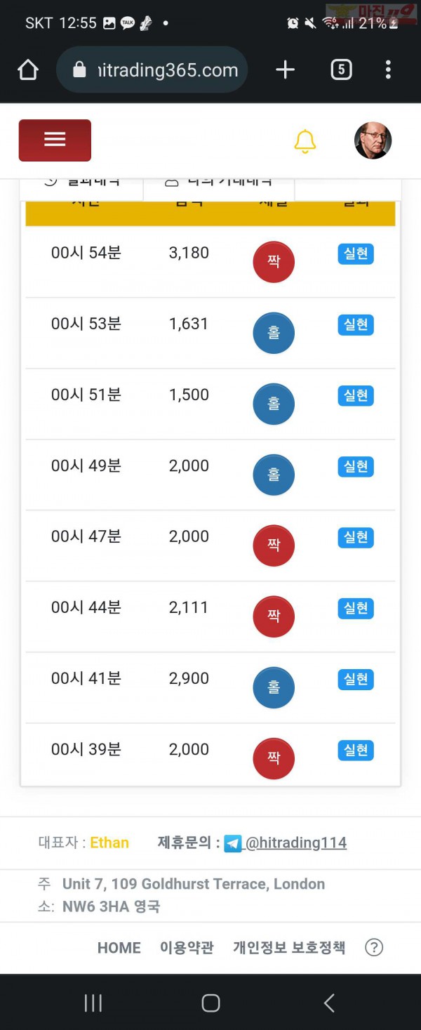 하이 국대점 수익인증