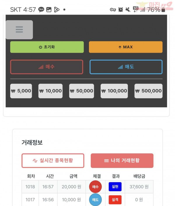 퍼스트트레이딩 한국점 수익인증