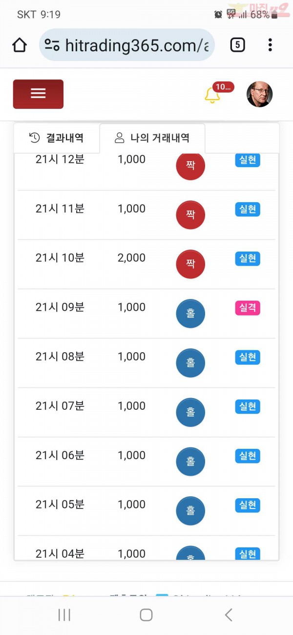 하이트레이딩 국대점 수익인증