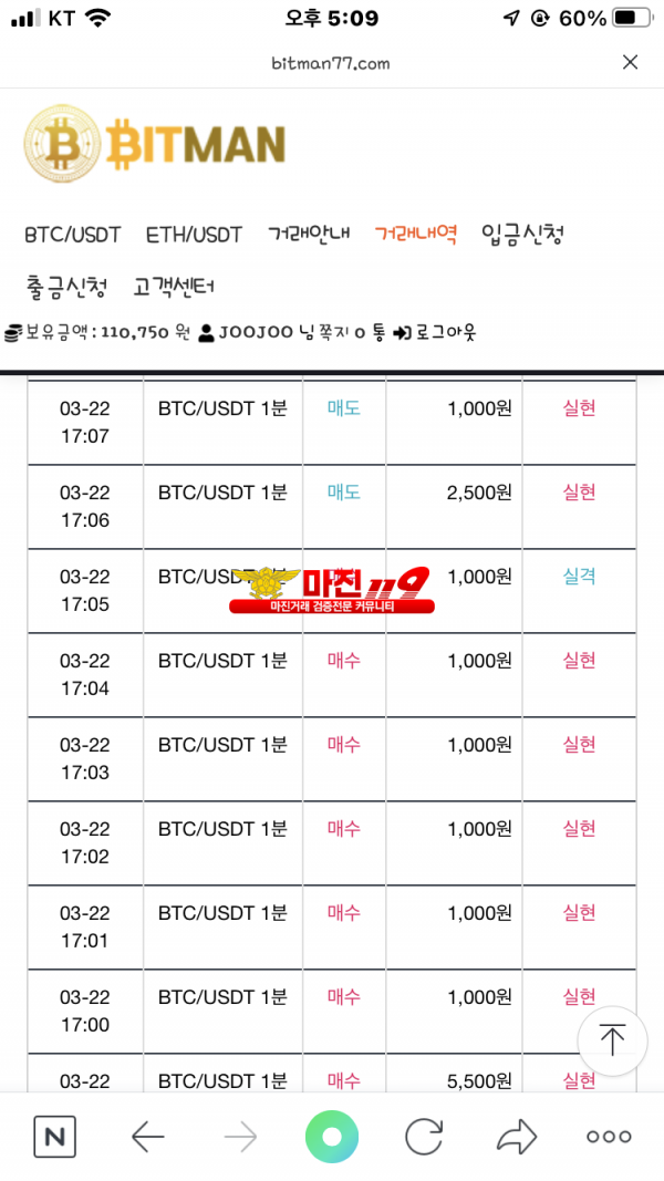 비트맨 다이아몬드점 수익인증