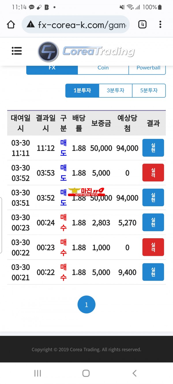 코리아통일지사수익인증